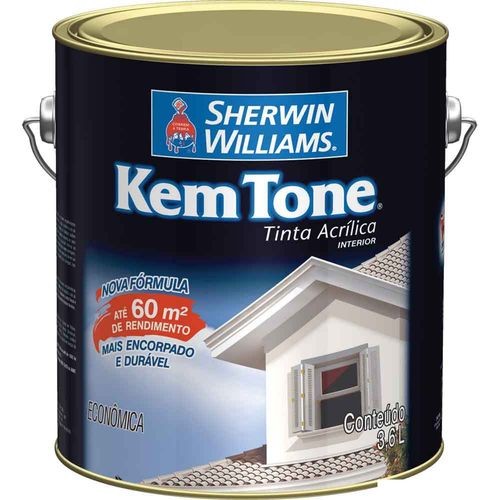 TINTA ACRÍLICA KEM TONE SHERWIN WILLIAMS CENOURA FOSCO 3 6 L Produto