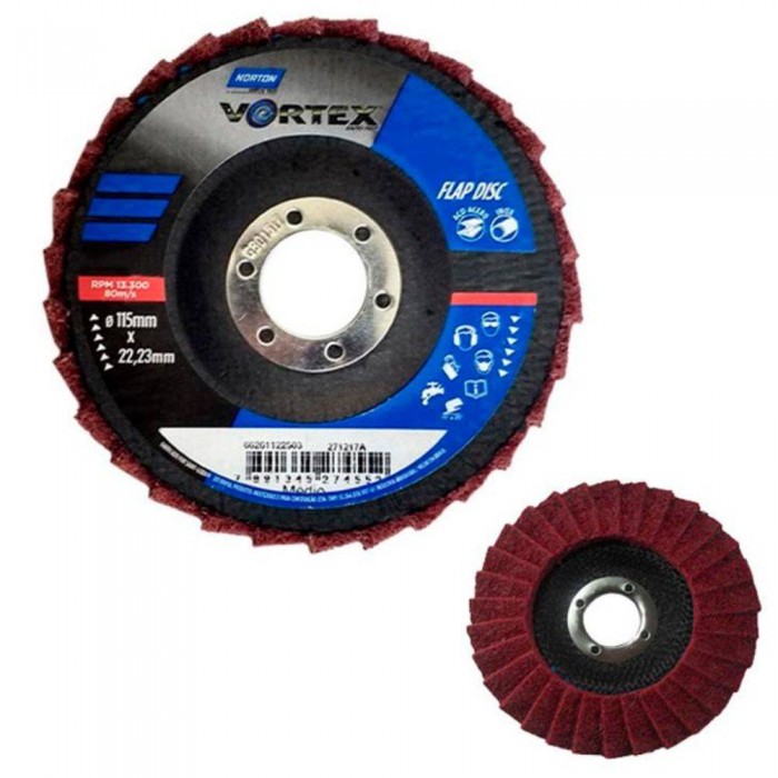 Disco Flap - Disc  4.1/2" Médio Vermelho Vortex Norton