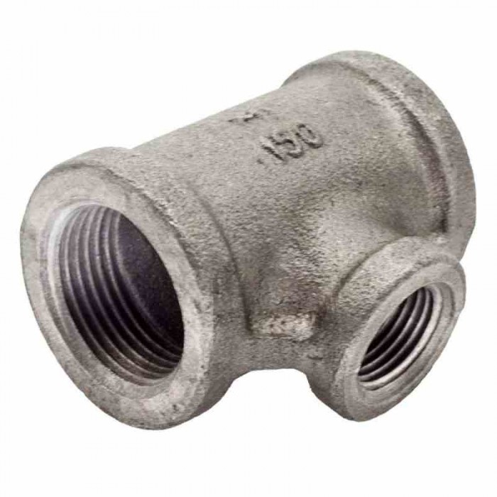 Tê Redução Galvanizado Média Pressão  1.1/2"  x 1" NPT TUPY