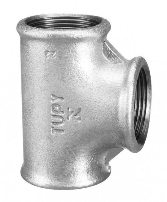 Tê Fêmea Galvanizado  2.1/2" BSP TUPY