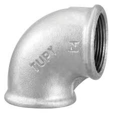 Cotovelo 90° Fêmea Galvanizado 2.1/2" BSP TUPY