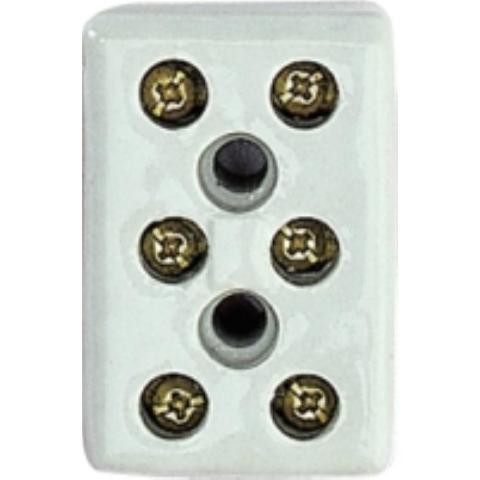 CONECTOR MÚLTIPLO EM PORCELANA 3 BORNES 6 MM² 600 VOLTS 25 AMPERES 57550201 TRAMONTINA