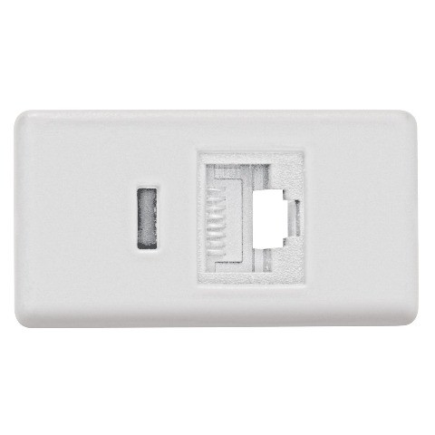 MÓDULO PARA TOMADA DE TRANSMISSÃO DE DADOS TRAMONTINA RJ45 CAT 6 BRANCO 57115056 TRAMONTINA