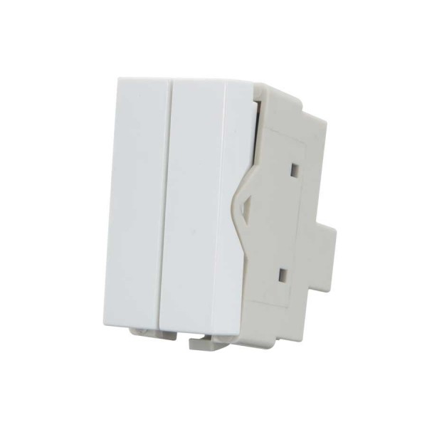 INTERRUPTOR DUPLO PARALELO 10A-250V BRANCO SLEEK 17989 MARGIRIUS