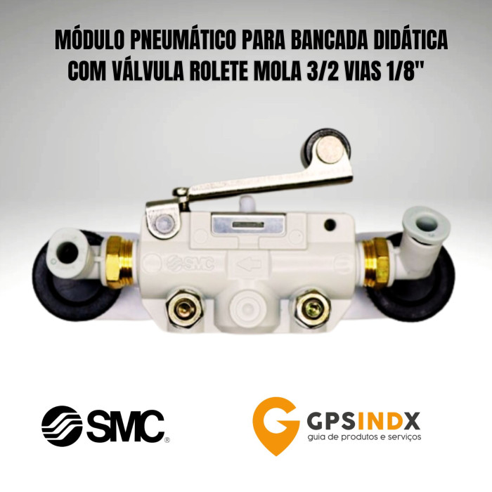 V&aacute;lvula Rolete Mola 3 Vias  VM 131-01 SMC para Bancada Di&aacute;tica 