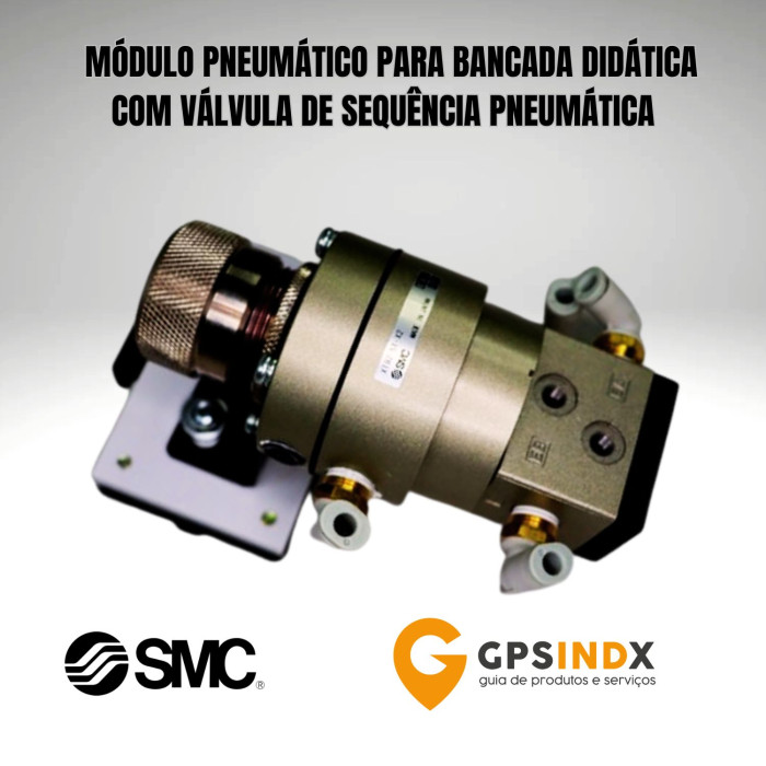 V&aacute;lvula Pneum&aacute;tica para Sequ&ecirc;ncia L&oacute;gica  XT92-51-X2 SMC para Bancada Did&aacute;tica