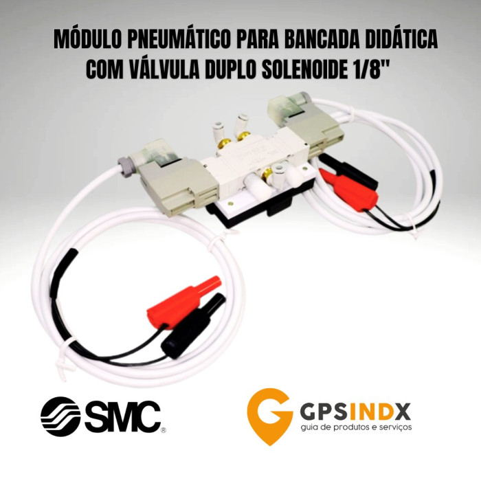 V&aacute;lvula Duplo Solenoide SY5220-5DZ-01 SMC para Bancada Did&aacute;tica