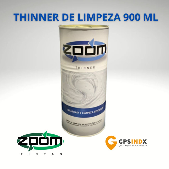 Thinner de Limpeza Zoom Tintas lata de 900 ml