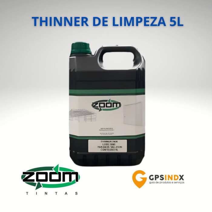Thinner de Limpeza Zoom Tintas lata de 5 litros